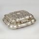Handcrafted White Metal Ornate Storage Box Vintage Design